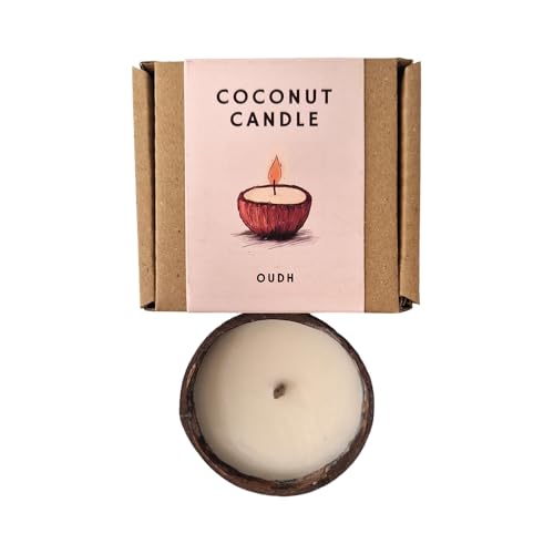 Mini Coconut Shell Candle (Oudh)