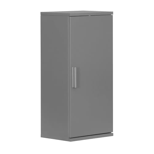 Relaxdays bathroom wall cabinet, 2 shelves, HWD: 62 x 30 x 21 cm, adjustable shelf, narrow design, MDF, grey-blue