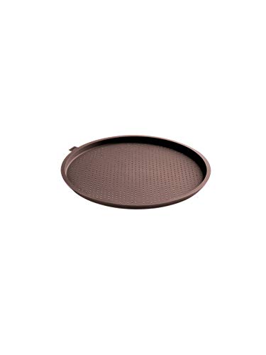 L??ku?? 36 x 36 x 1.7 cm Crunchy Silicone Round Pizza Mat, Brown