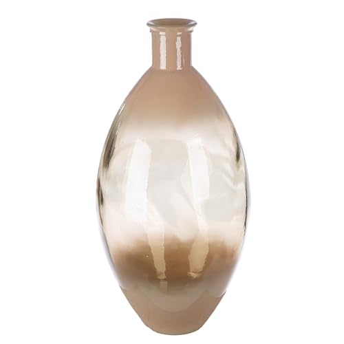 GILDE Novelle Vase - Glass - Bulbous - Height 59 cm x Diameter 29 cm - Brown - Table Vase