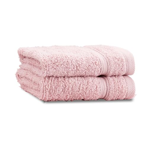 Catherine Lansfield Zero Twist Cotton 30x30cm Face Cloth + 90x140cm Bath Sheet Pink