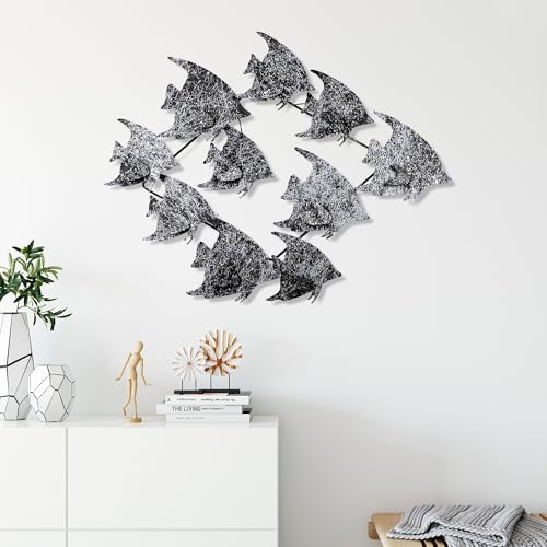 Handmade Decorative Metal Wall Accessory, 83 x 58 x 4 cm - 100% Metal, Unique Hand-Painted Design - Perfect for Home Decor & Art Lovers