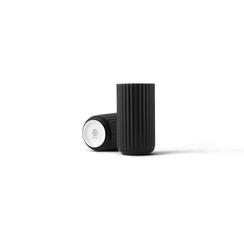 Lyngby Porcelæn Vase, Porcelain, Black, 8,50x8,50x15 cm