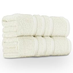 GC GAVENO CAVAILIA Large Bath Sheets 2 Pack - 100% Egyptian Cotton - Highly Absorbent & Quick Dry Extra Large Towels - Cream
