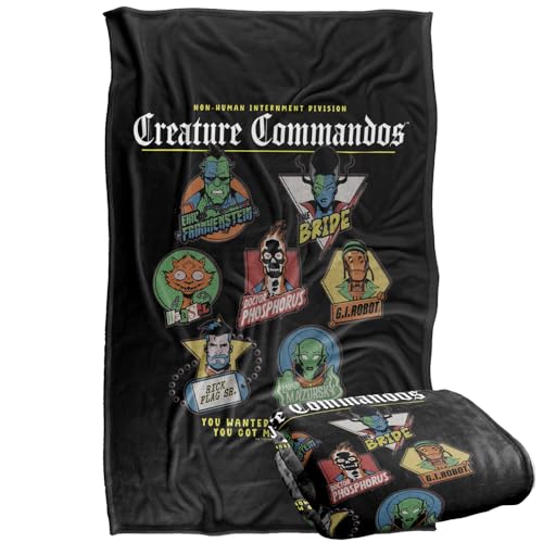 Creature Commandos Badges Silky Touch Super Soft Throw Blanket 91 x 147 Cm