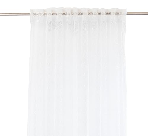 Chic Home Curtain LOVELY white 300x270 on tape
