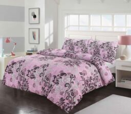 Kampala Hill Amelia Lilac Floral Duvet Cover Set Bedding Quilt Cover Set, Double