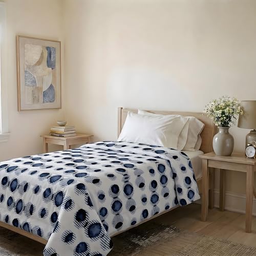 Italian Bed Linen BASIC Line Summer Quilt Made in Italy Printed Soft Microfibre Bedspread – Spring Summer Mid-Season Quilt – Optical, Single 160 x 240 cm