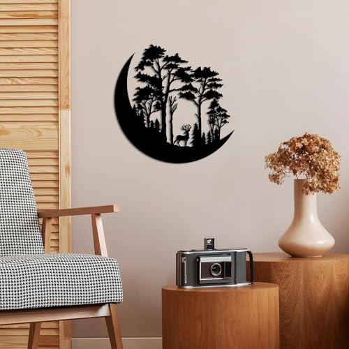 Stylish Black Decorative Metal Wall Accessory, 70 x 70 cm, 100% Metal (1.5 mm Thick), Easy Wall Mounting, Perfect for Modern Home Decor