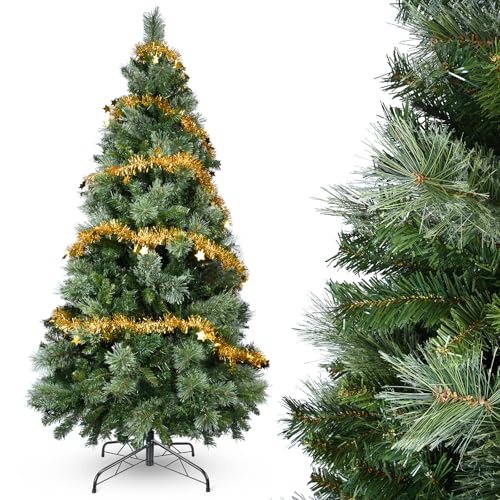 YEAUPE PRO Artificial Christmas Tree in PVC 170 cm with 800 Tips, 3 Sections for Easy Assembly, Compact, Metal Base