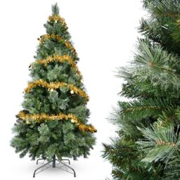 YEAUPE PRO Artificial Christmas Tree in PVC 170 cm with 800 Tips, 3 Sections for Easy Assembly, Compact, Metal Base