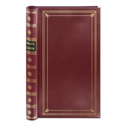 Spiral Bound Photo Album 300 Bi-Directional Memo Pockets Hold 4x6 Photos, Burgundy