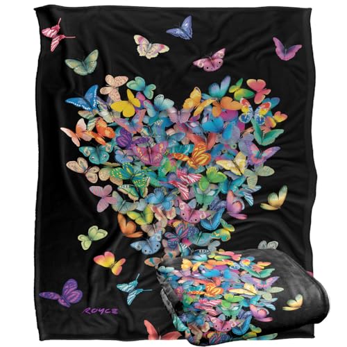 Jq Licensing - Royce Mcclure Wildheart Butterflies Silky Touch Super Soft Throw Blanket 152 X 127 Cm