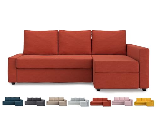 Snug Fit Friheten Slipcover for The IKEA Friheten with Chaise Corner Cover, Sofa Bed Cover, Sectional Slipcover Replacement (Orange)