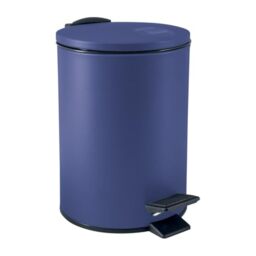 Spirella Adelar Bin 3 Litres Stainless Steel with Automatic Close and Inner Bucket, Soft Close, Matte, Dark Blue