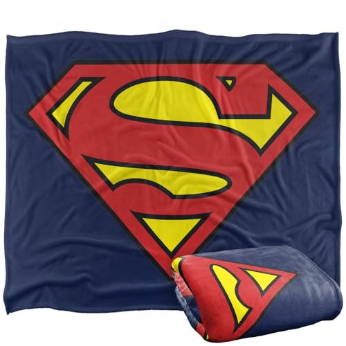 Superman Classic Logo Silky Touch Super Soft Throw Blanket 152 X 127 Cm