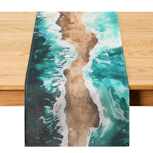 Windkream Passover Table Runner 13 x 72 Inch Passover Table Decorations Jewish Pesach Festival Decorations Crossing The Red Sea Table Runner for Kitchen Indoor Outdoor Home Party