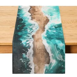 Windkream Passover Table Runner 13 x 72 Inch Passover Table Decorations Jewish Pesach Festival Decorations Crossing The Red Sea Table Runner for Kitchen Indoor Outdoor Home Party