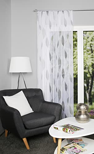 HOMEbasics - Printed Voile Curtain Paolo - Ideal for Stylish Living Rooms - Easy Assembly