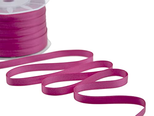 Furlanis - Double Satin Ribbon, Decoration, Gift, Christmas Packing, Wedding, Party, Made in Italy - Cyclamen, 10 mm x 25 m
