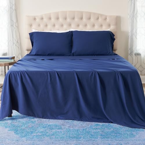 Northwest Ashford Home Essentials Bedding, 4 Piece Full Size Sheet Set, Estate Blue