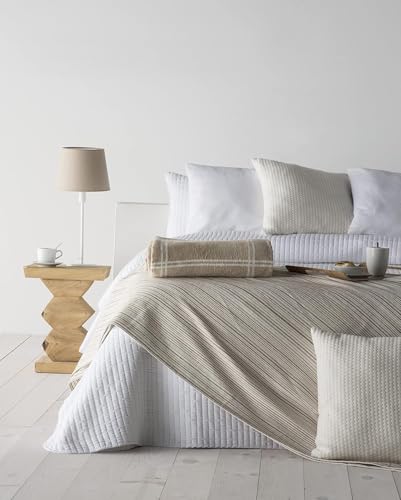 VIALMAN Fular Toscana 5 Multipurpose Sofa Bedspread 230 x 260 cm Beige