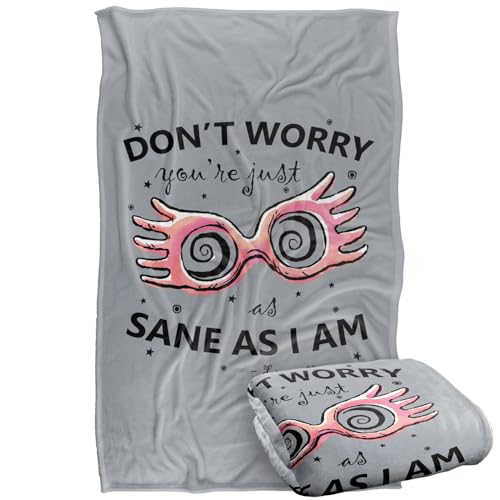 "LOGOVISION Kids Harry Potter Luna Lovegood Spectrespecs Black Silky Touch Super Soft Throw Blanket 36""x58"""