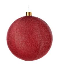 Inflatable Tinsel Christmas Bauble, Red, 76 cm