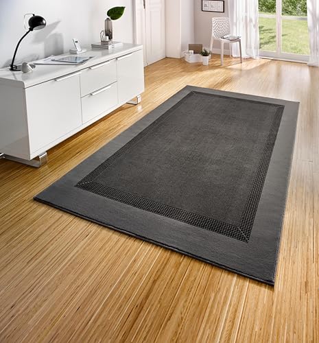 Hanse Home Rug Runner Band 120 x 170 cm - Carpet Runner Soft Short Pile Rug Modern Design Runner for Hallway, Bedroom, Children's Room, Bathroom, Living Room, Kitchen Decor Runner - Grey