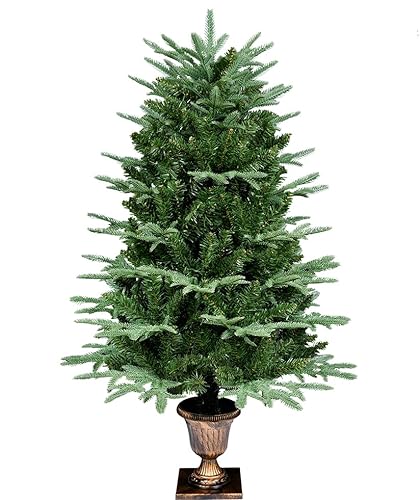 Uten 4ft/1.2m Christmas Tree, Artificial Christmas Tree, Fluffy Xmas Decorative Tree, Natural and Realistic Look with Bushy and Luxury Quality PVC Tips, Xmas Home Décor