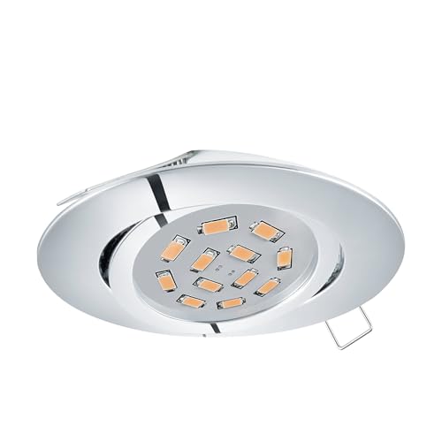 EGLO recessed spotlight Tedo, Ceiling Spot, Aluminium Cast in Chrome
