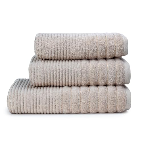 2-Pack Egyptian Cotton Hand Towels - 650 GSM Luxury Bathroom Towels, Super Soft, Quick Dry & Highly Absorbent - Washable Hand Towels for Bath, Spa & Gym (50x80 cm) - Natural