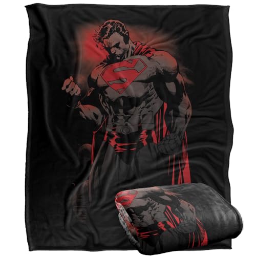 "LOGOVISION Superman Character Red Son Silky Touch Super Soft Throw Blanket 50""x60"""