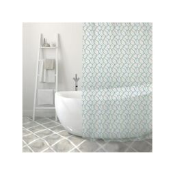 MSV PVC Shower Curtain Algae Blue 180 x 200 cm