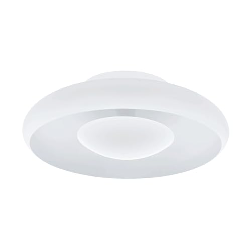 EGLO LED Ceiling Lamp Meldola, Dimmable ceiling light, White Steel