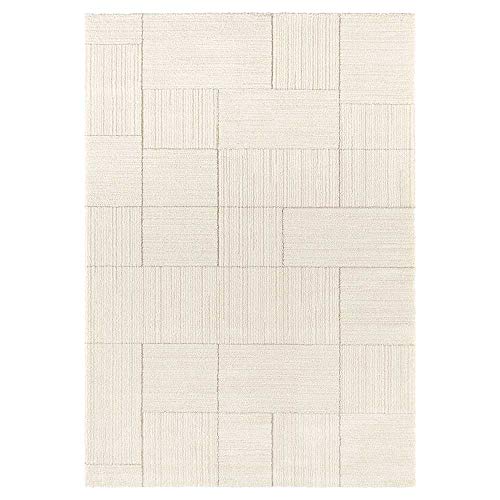 Elle Decor Castres Short Pile Rug, Cream grey, 160x230 cm