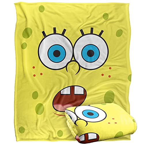 Spongebob Spongebob Surprise Face Silky Touch Super Soft Throw Blanket 152 X 127 Cm