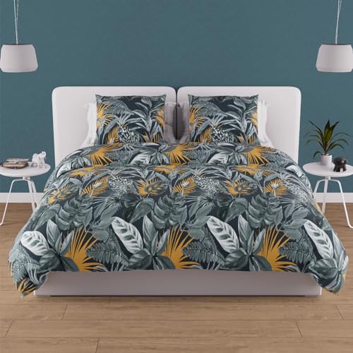 Soleil d'ocre, Duvet Cover Set, Cotton, 57 Thread Count, 260 x 240 cm, Tropic Pink