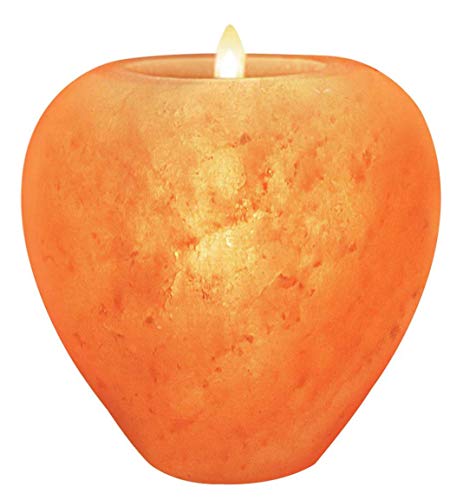 Himalayan Glow 3017 Apple Style Himalayan Pink Salt Candle Holder Apple Style Pink Salt Candle Holder Apple Style Pink Salt Candle Holder