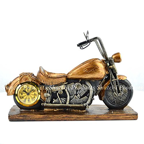 SHATCHI Handmade Motercycle Wine Bottle Holder with Clock Home Decore Wedding Centerpieces