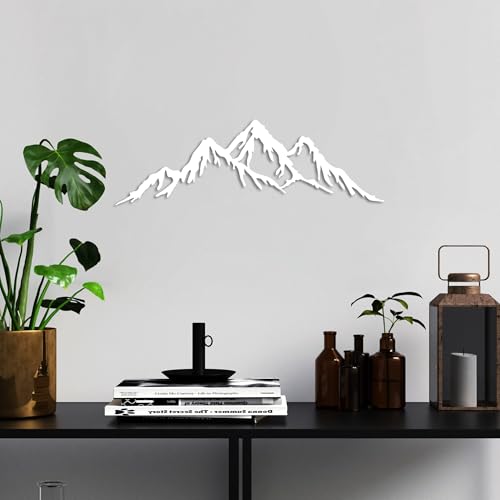Elegant White Decorative Metal Wall Accessory, 70 x 22 cm, 100% Metal, 1.5 mm Thick, Lightweight & Easy to Hang, Perfect for Modern Home Decor