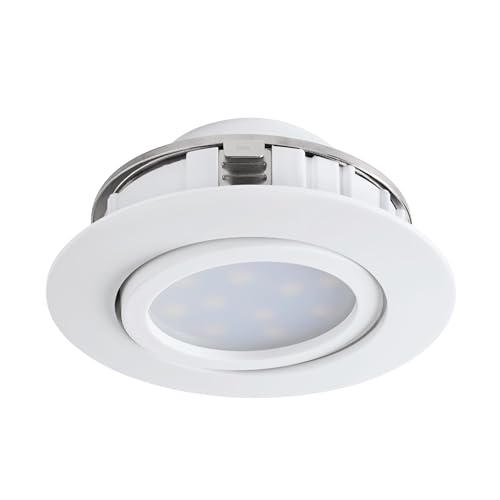 EGLO LED recessed spotlight Pineda, LED spot made of plastic