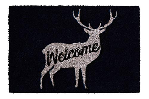 Premier Housewares Door mat, Indoor, Non Slip - Welcome Deer