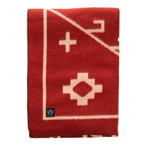 Arcturus Rainier Wool Blanket - 4.5lbs Warm, Heavy, Washable, Large - Great for Camping, Outdoors, Survival & Emergency Kits (Monument Valley)