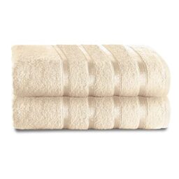 GAVENO CAVAILIA 500 GSM Luxury Bath Sheets, Extra Absorbent Premium Quality 2PK Large 100% Cotton Towels, Egyptian, Cream, 80x140 Cm, 554431
