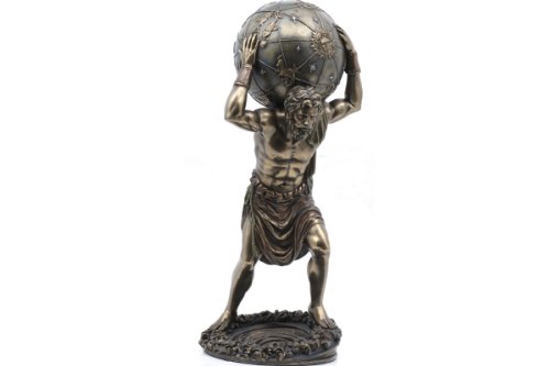 PTC 11.75 Inch Man with Atlas Globe Shrugged Resin Statue Figurine