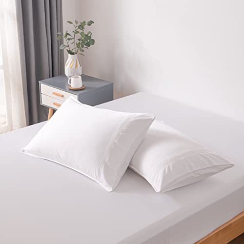 Bella Coterie - Luxury Bamboo Viscose King Size Pillowcase Set - Organically Grown - Cooling For Hot Sleepers - Ultra Soft - Hypoallergenic - 2 Pillowcases [White]