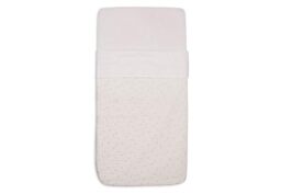 Jollein Bed Sheet for Children's Bed - Slub Ivory - 120 x 150 cm - 100% Cotton - Oeko-Tex Certified - Linen Look - Ivory