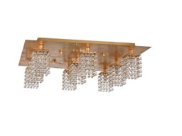 Eglo LED Ceiling lamp Pyton Gold, Ceiling Light, Steel in Gold Colour