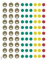 APLI 2 Sheets Gomets Mini Happy Face 16800